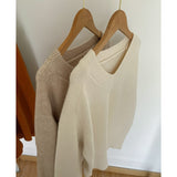 Women Knitted Pullover Vintage Autumn and Winter Loose Knitwear