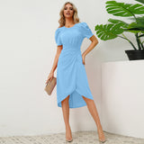 Women Date Dress Spring/Summer round Neck Dress