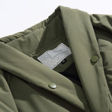 Unisex Winter Cotton Coat Lapel down Jacket Retro Loose Velvet down Jacket
