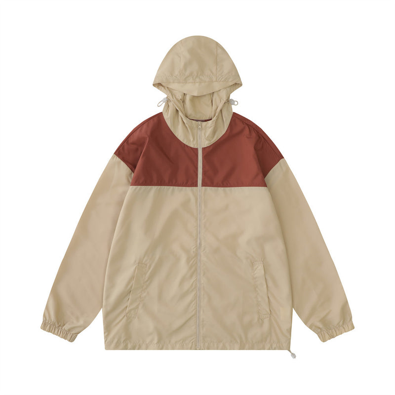 Men Jacket Coat Men's Summer Loose Casual Jacket Windproof Jacket Stitching