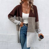 Women Knitted Sweater Autumn and Winter Long Sleeve Sweater Cardigan