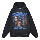 Asap Rocky Hoodie HIPHOP EMINEM TRAVIS SCOTT ASAP 2PAC print hooded sweater