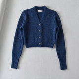 Women Sweater Knitwear Spring and Autumn V-neck Single-Breasted Knitted Cardigan