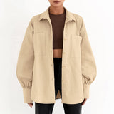 Women Trench Coat Winter Vintage Casual Loose Jacket
