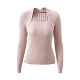 Women Sweater Knitwear off-Shoulder Pullover Slim Bottoming Shirt