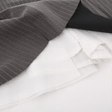 Women Skirt Vertical Pattern Suit Pleated Skirt A- line Miniskirt