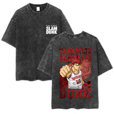 SLAM DUNK washed old cotton t-shirt printed short-sleeved undershirt