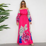 Women Date Dress Autumn Winter Retro Backless Long Sleeves Short Top A- line Long Skirt Suit