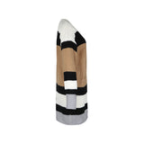 Women Knitted Sweater Autumn and Winter Women's Contrast Color Cardigan Sweater Women