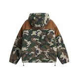 Unisex Winter Cotton Coat Camouflage Berber Fleece Cotton Coat Vintage Embroidered Cotton Jacket