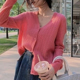 Women Knitwear Autumn and Winter V-neck Sweaters Cardigan