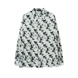 Unisex Vintage Shirt Butterfly Long Sleeve Shirt Jacket