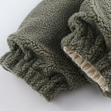 Unisex Winter Cotton Coat Vintage Double-Sided Wear Loose and Warm Pocket Cashmere Cotton-Padded Coat