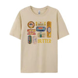 Women 90s Retro Butter Graphic T-Shirts Funny Butter Lover