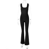 Women Jumpsuit Summer Slim Fit Backless Sleeveless Shoulder Strap Jumpsuit