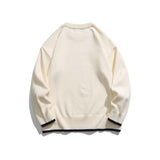 Unisex Sweater Autumn Patch Crew Neck Pullover Sweater