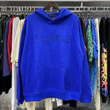 Purple Brand Hoodie Letter Same Color Embroidered Male and Female Couples Wear Hoodie Sweater