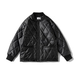 Unisex Winter Cotton Coat Winter Baseball Collar Cotton Coat Retro Three-Dimensional Pocket Cotton Coat