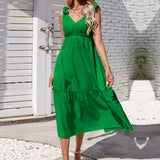 Women Dress Casual Vacation Beach Sling Dress