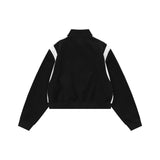 Women Jacket Autumn and Winter Loose Stand Collar Long Sleeve Casual Zipper Jacket