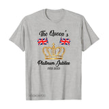 Inspired by Queen's Platinum Jubilee 2022 Elizabeth 70 Years T-shirt Printed Short Sleeve T-shirt