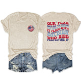 Casual T-Shirt OUR FLAG DOES NOT FLY BECAUSE Loose Short Sleeve