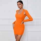 Women Dress Sexy off-the-Shoulder Bag Hip Dress