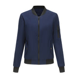 Women's Trench Coat Spring and Autumn Thin Flight Jacket Women's Casual Long Sleeve Coat Women's Loose Lapel Baseball Uniform