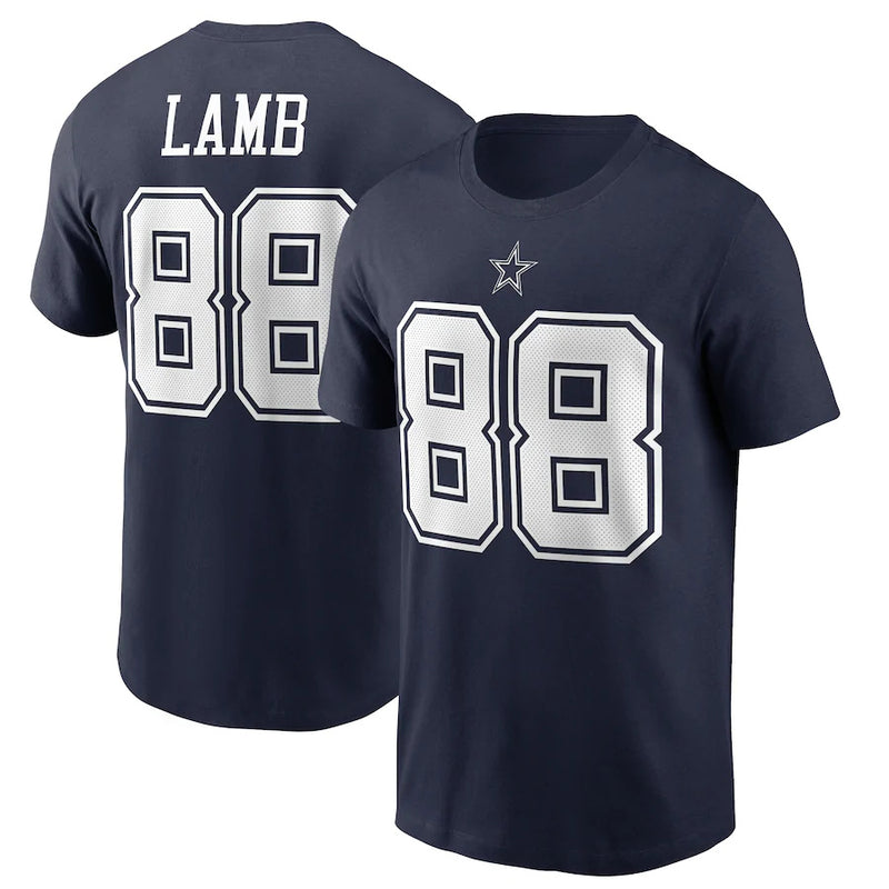 NFL T-Shirts Men's Outdoor Sports T-Shirts Short Sleeves NFL Football Denim
