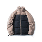 Unisex Winter Cotton Coat Gold Carved Wool down Jacket Warm down Jacket