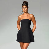 Women Dresses Spring Summer Slim-Fit Short Skirt Sexy Dress (Csm202403)