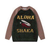 Unisex Sweater Autumn Jacquard Mink Stitching Sweater