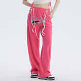 Women Pants Loose Elastic Waist Casual Wide Leg Pants