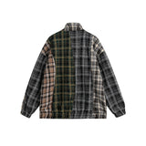 Unisex Jacket Autumn Plaid Retro Coat