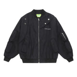 Men Jacket Coat Locomotive Style Jacket Men's Stitching Multi-Pocket Coat