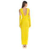 Women Dresses Sexy Deep Dress Long Skirt Slim-Fit Hip Skirt Dress (Zns0409)