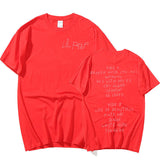 Rapper Lil Peep Pink Print Graphic Tee Shirt Men Casual