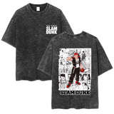 SLAM DUNK washed old cotton t-shirt printed short-sleeved undershirt