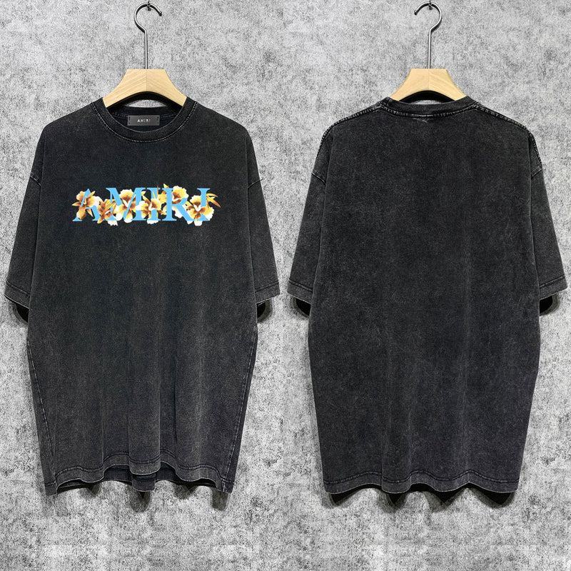 Amiri T-Shirt Distressed Retro Short Sleeve T-shirt