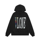 Vlone Hoodie Autumn/Winter Big V Letter Pullover Hooded
