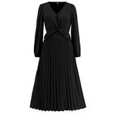 Women Date Dress Sexy V-neck Dress Long Skirt