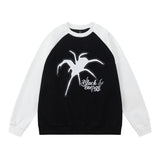 Unisex Hoodie Autumn Spider Patch Contrast Color Sweatshirt