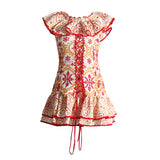 Women Dresses Summer Hollow out Skirt Dress (Qymy0409)