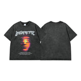 Men's T Shirt Printed Short-Sleeved T-shirt Men's and Women's Hip Hop Couple Half-Sleeved Top Summer