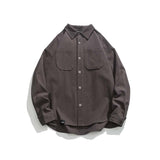 Unisex Hoodie Autumn Pocket Lapels Shirt