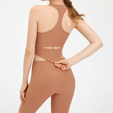 Women Yoga Set Summer Yoga Suit Slim Fit Running Sports Waistcoat Suit