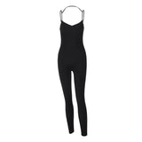Women Jumpsuit Winter Sexy Backless Slim Fit Suspender Jumpsuit