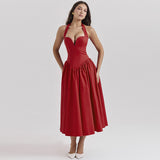Women Dresses Spring Sexy Elegant Dress V-neck Dress (Csm202403)