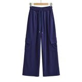 Women Sweatpants Fall Loose Wide Leg Straight Casual Pants