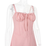 Women Dresses Sexy Lacing Slim Fit Skirt Sling Dress (Bla0420)
